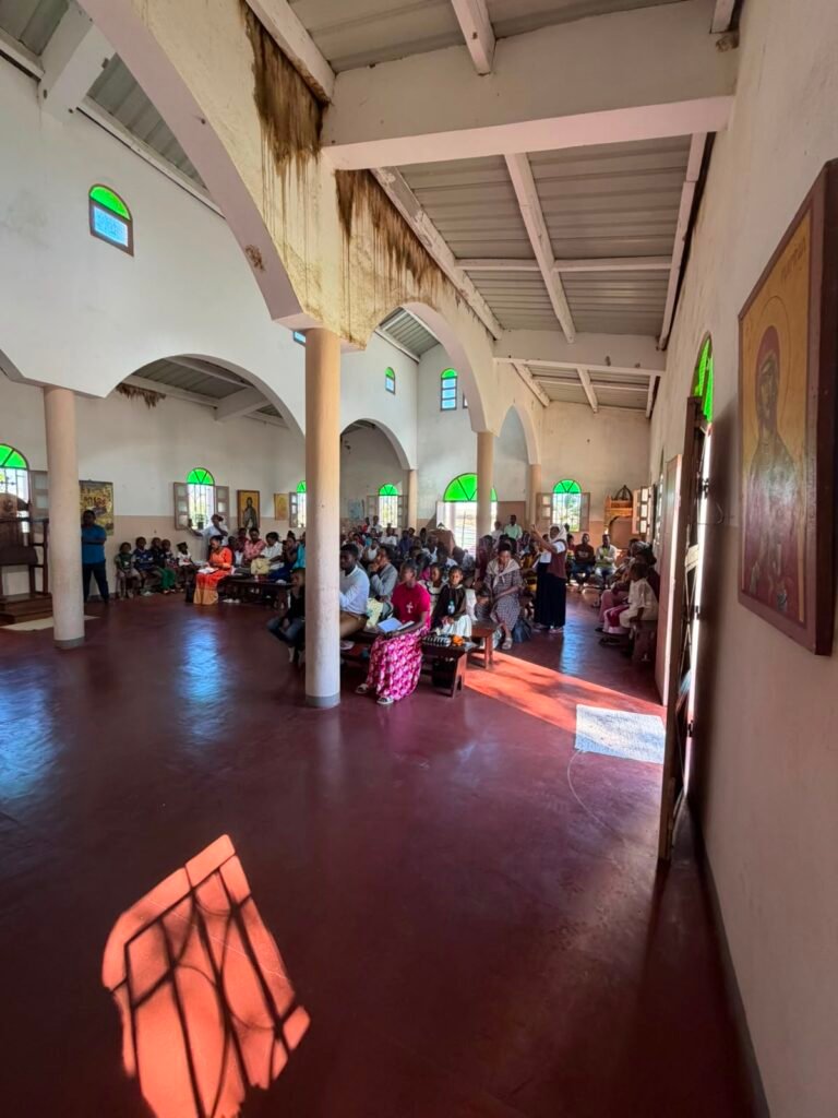The faithful in a parish church